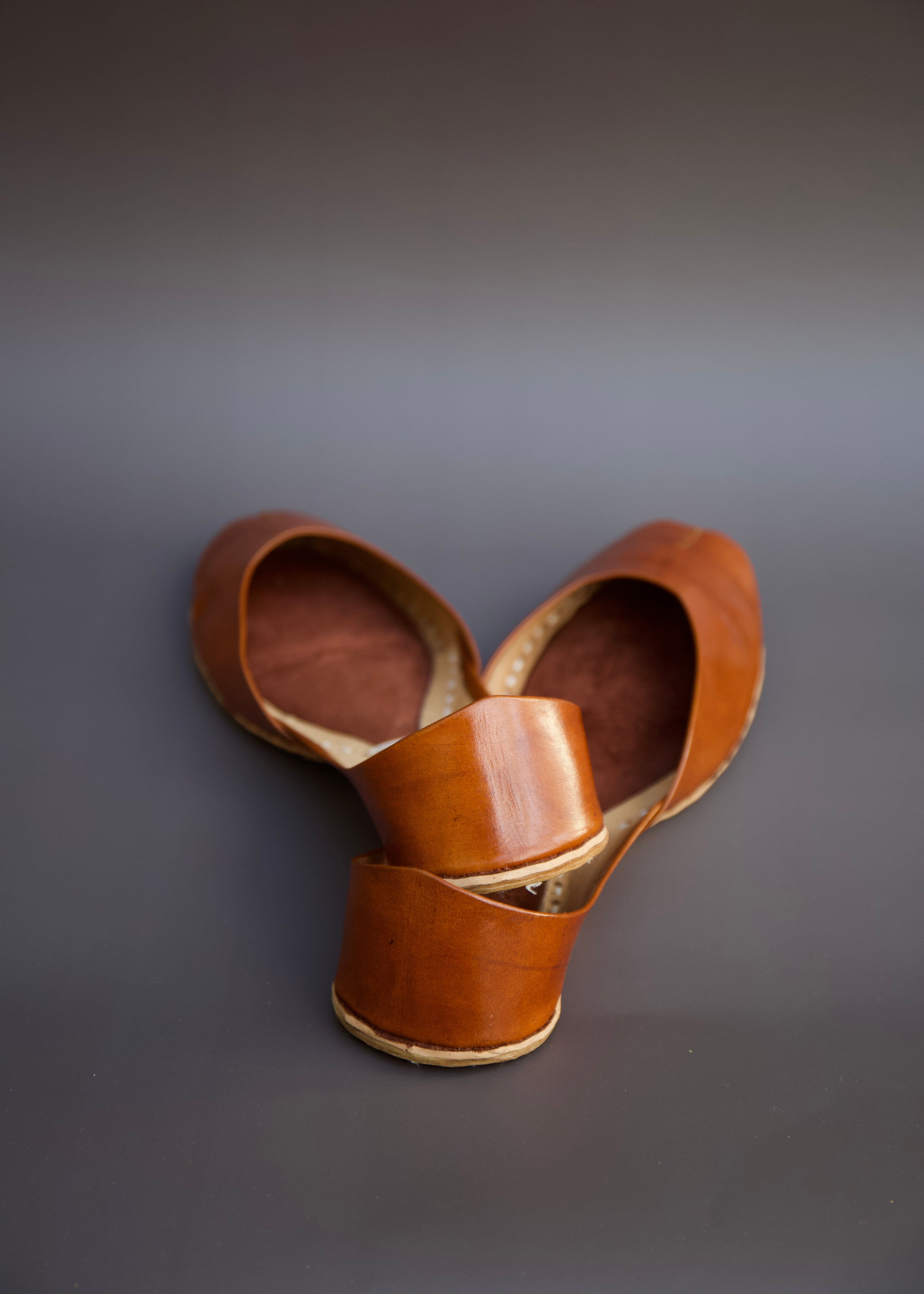 NEW Brown Leather Khussa