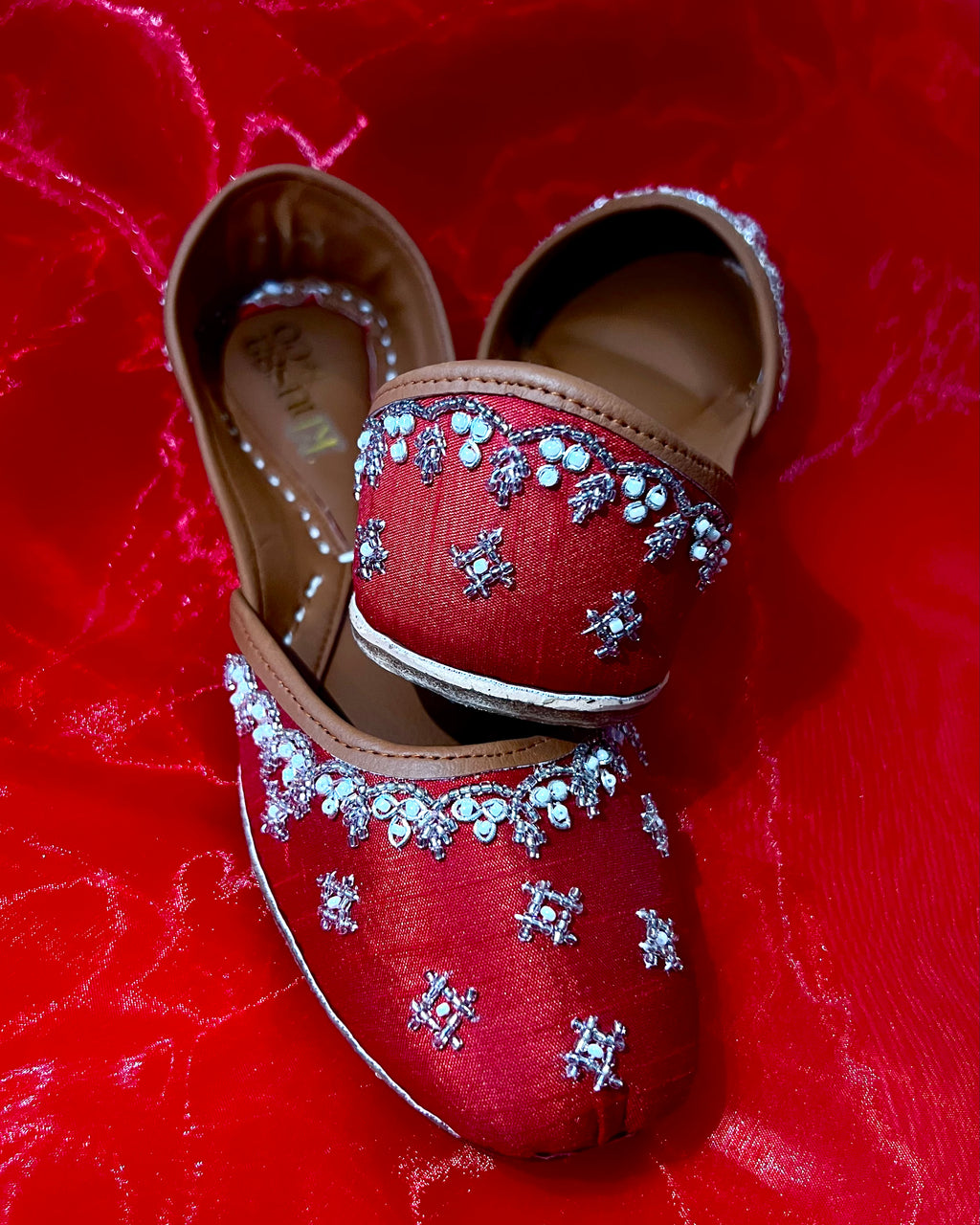 Blood Red Pearl Khussa