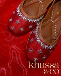 Blood Red Pearl Khussa