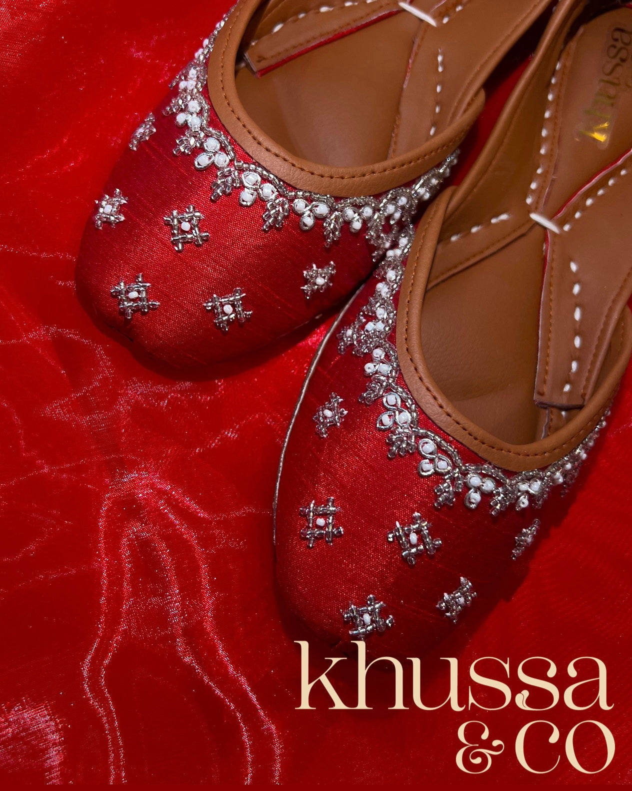 Blood Red Pearl Khussa