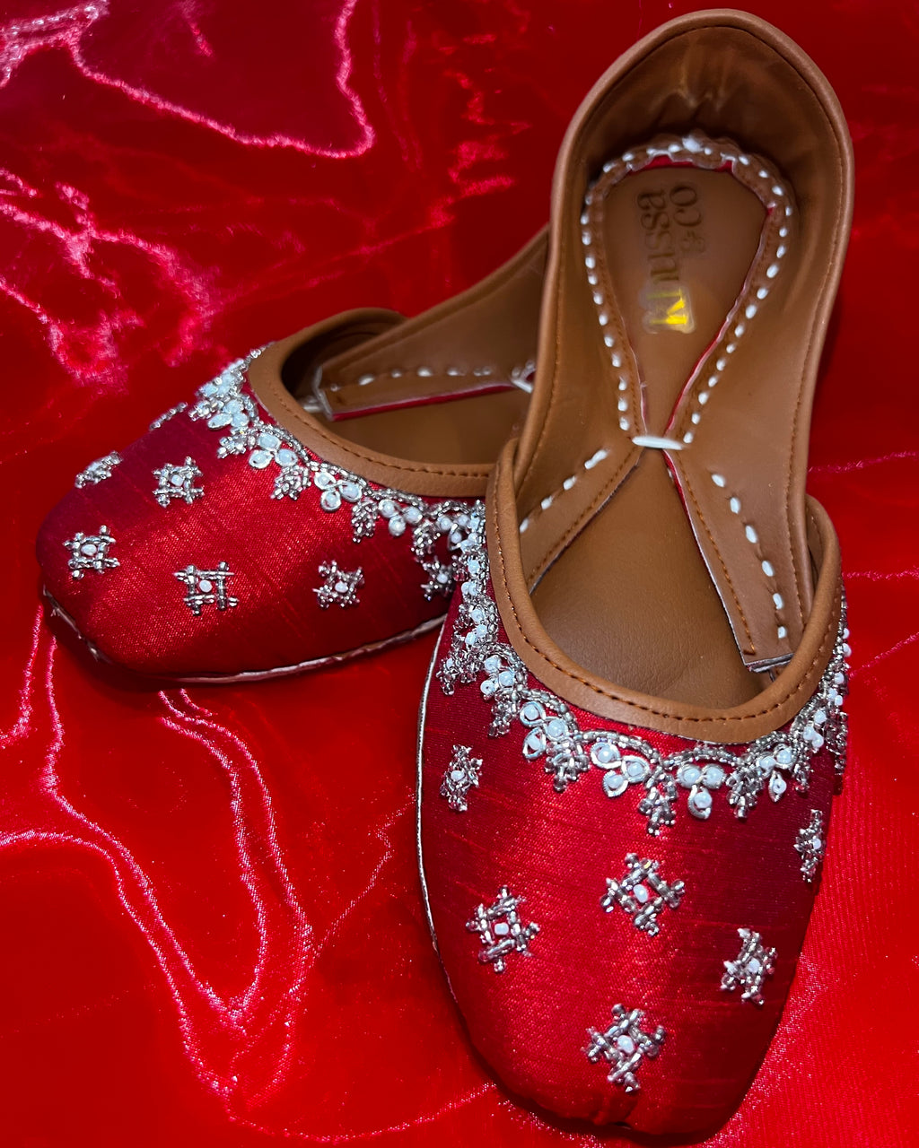 Blood Red Pearl Khussa