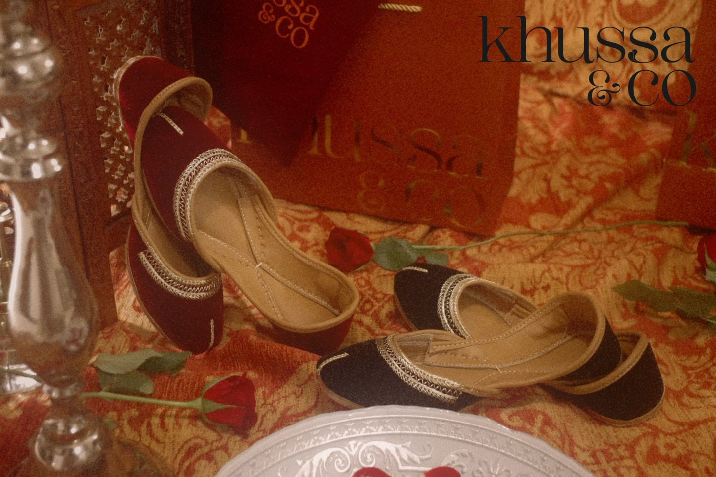 Premium Maroon Velvet Khussa